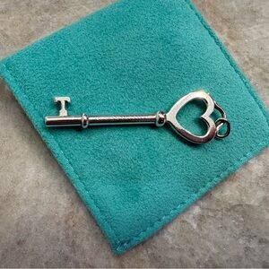 Tiffany & Co. Silver Heart Key Pendant